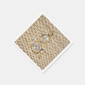 ロープ航海のといかり スタンダードカクテルナプキン (角)