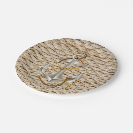 ロープ航海のといかり ペーパープレート (アングル)