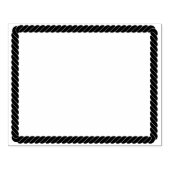 ロープ航海のツイスト漫画の矩形フレーム ラバースタンプ (インプリント)