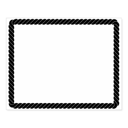 ロープ航海のツイスト漫画の矩形フレーム ラバースタンプ (インプリント)