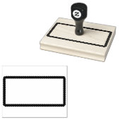 ロープ航海のツイスト漫画の縁ど長方形 ラバースタンプ (押印)