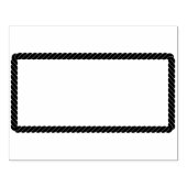 ロープ航海のツイスト漫画の縁ど長方形 ラバースタンプ (インプリント)