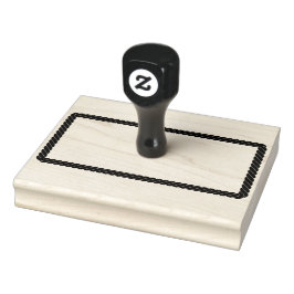 ロープ航海のツイスト漫画の縁ど長方形 ラバースタンプ