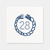 ロープ航海のノッカスタムトの誕生日の年齢の番号 スタンダードカクテルナプキン (正面)