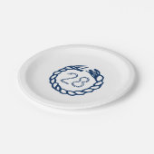 ロープ航海のノッカスタムトの誕生日の年齢の番号 ペーパープレート (アングル)