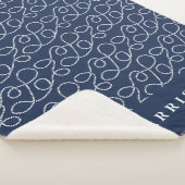 ロープ航海のパターパーソナライズされたン シェルパブランケット (3/4)