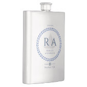 ロープ航海のモノグラム フラスク (右)