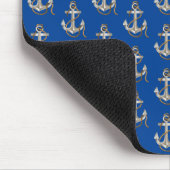 ロープ航海の付き銀いかり マウスパッド (コーナー)