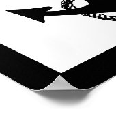 ロープ航海の付き黒いかり | ポスター (角)