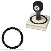 ロープ航海の太いツイスト漫画の円の枠 ラバースタンプ (押印)