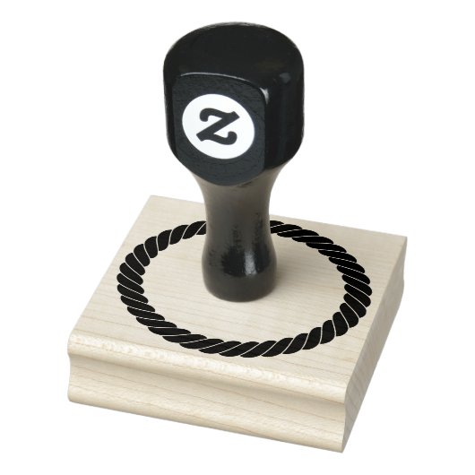 ロープ航海の太いツイスト漫画の円の枠 ラバースタンプ (スタンプ)