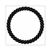 ロープ航海の太いツイスト漫画の円の枠 ラバースタンプ (インプリント)