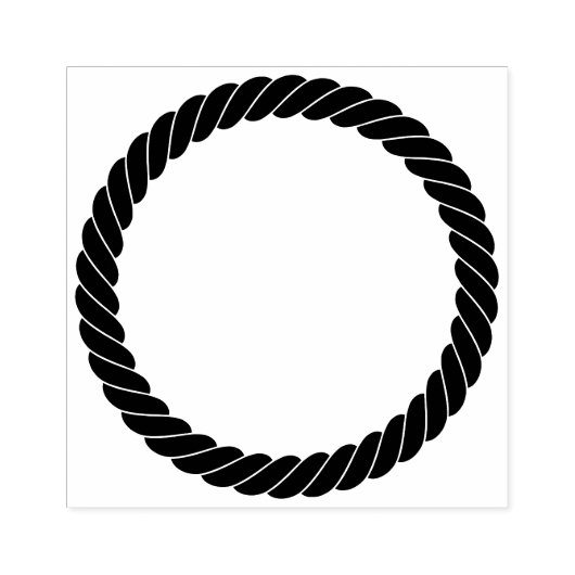 ロープ航海の太いツイスト漫画の円の枠 ラバースタンプ (インプリント)