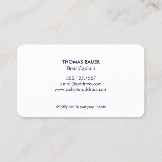 ロープ航海の金ゴールド船車名刺 名刺 (裏面)