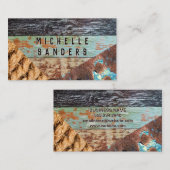 ロープ | ウッド | 錆びた金属 名刺 (正面/裏面)