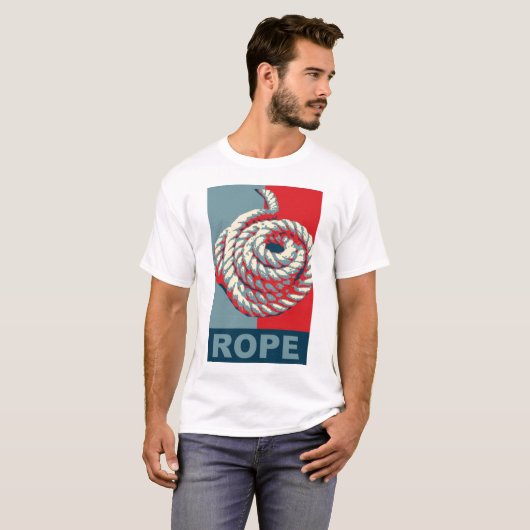 ロープ-オバマの"希望"のからかいのティー Tシャツ (正面フル)