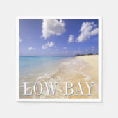 ローベイビーチ、バーブーダ、アンティグア スタンダードカクテルナプキン (正面)