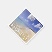 ローベイビーチ、バーブーダ、アンティグア スタンダードカクテルナプキン (角)