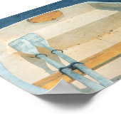 ローボートとオアーズイエロー&ブルーボート ポスター (角)