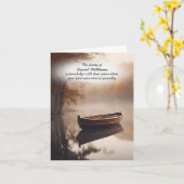 ローボートオンオータムレイク悔やみや弔慰サンキューカード カード (黄色い花)