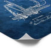 ローボートオールロック特許アート ポスター (角)