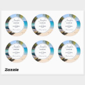 ローボートキャンドルの美しい熱帯ビーチ ラウンドシール (シート)