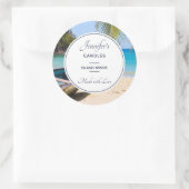 ローボートキャンドルの美しい熱帯ビーチ ラウンドシール (バッグ)