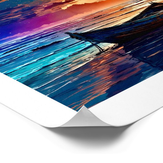 ローボートサンセットセレニティ ポスター (角)