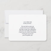 ローボートズの美しい熱帯結婚ビーチ サンキューカード (裏面)