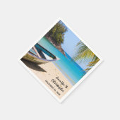 ローボートズの美しい熱帯結婚ビーチ スタンダードカクテルナプキン (角)