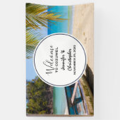 ローボートズの美しい熱帯結婚ビーチ 横断幕 (縦)