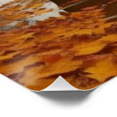 ローボートレイク秋カラフルのウェンドタイムレスアート ポスター (コーナー)