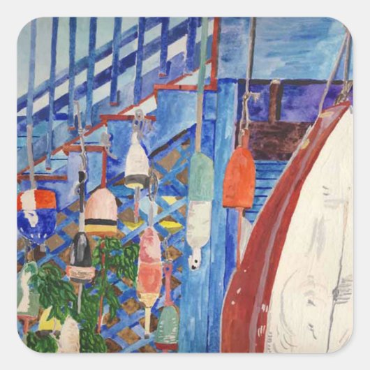 ローボート&ブイ スクエアシール (正面)