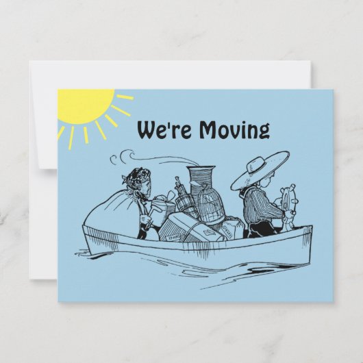 ローボートWer's Moving青いアナウンスカード 案内状 (正面)