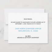 ローボートWer's Moving青いアナウンスカード 案内状 (裏面)