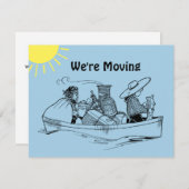 ローボートWer's Moving青いアナウンスカード 案内状 (正面/裏面)
