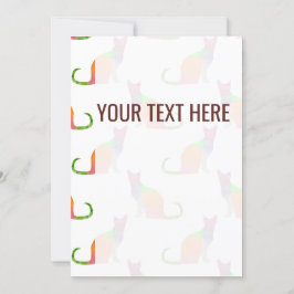 ローポリカラフル猫パターン発表 案内状