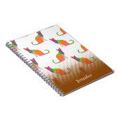 ローポリキャットシルエットパターン名前をカスタムする ノートブック (右側)