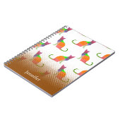 ローポリキャットシルエットパターン名前をカスタムする ノートブック (左側)