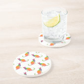 ローポリキャットシルエットパターン コースター (側面)