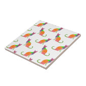 ローポリキャットシルエットパターン タイル (側面)