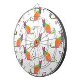 ローポリキャットシルエットパターン ダーツボード (正面右)