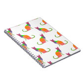 ローポリキャットシルエットパターン ノートブック (右側)