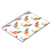 ローポリキャットシルエットパターン ノートブック (左側)