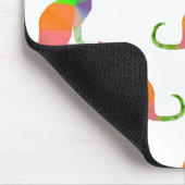 ローポリキャットシルエットパターン マウスパッド (コーナー)