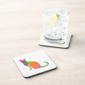 ローポリキャットシルエット コースター (右側)