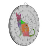 ローポリキャットシルエット ダーツボード (正面左)