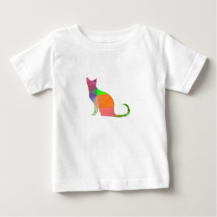ローポリキャットシルエット ベビーTシャツ