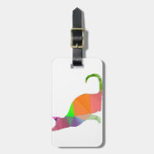 ローポリキャットシルエット ラゲッジタグ (正面縦)