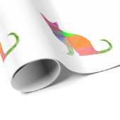 ローポリキャットシルエット ラッピングペーパー (ロールコーナー)